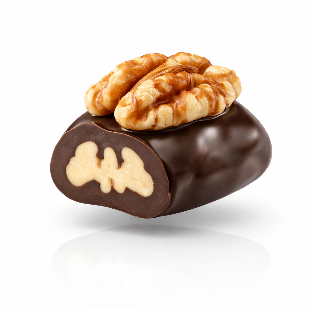 Dark Chocolate Pecans - Brown Pralines and Sweets