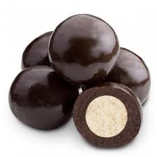 Dark Chocolate Triple Dipped Malt Balls - Brown Pralines and Sweets