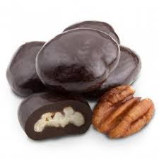 Dark Chocolate Pecans - Brown Pralines and Sweets