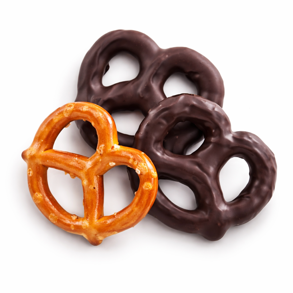 Dark Chocolate Pretzels - Brown Pralines and Sweets
