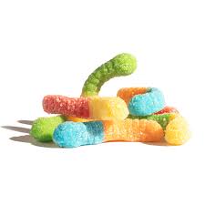 Sour Mini Neon Gummi Worms - Brown Pralines and Sweets