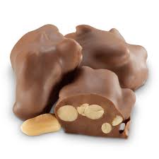 Milk Chocolate Peanut Clusters - Brown Pralines and Sweets