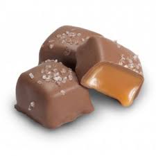 Milk Chocolate Sea Salt Caramels - Brown Pralines and Sweets